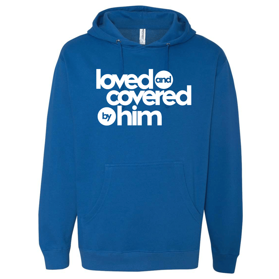 Couple Matching Hooded Sweatshirts Loved and Covered by Him and