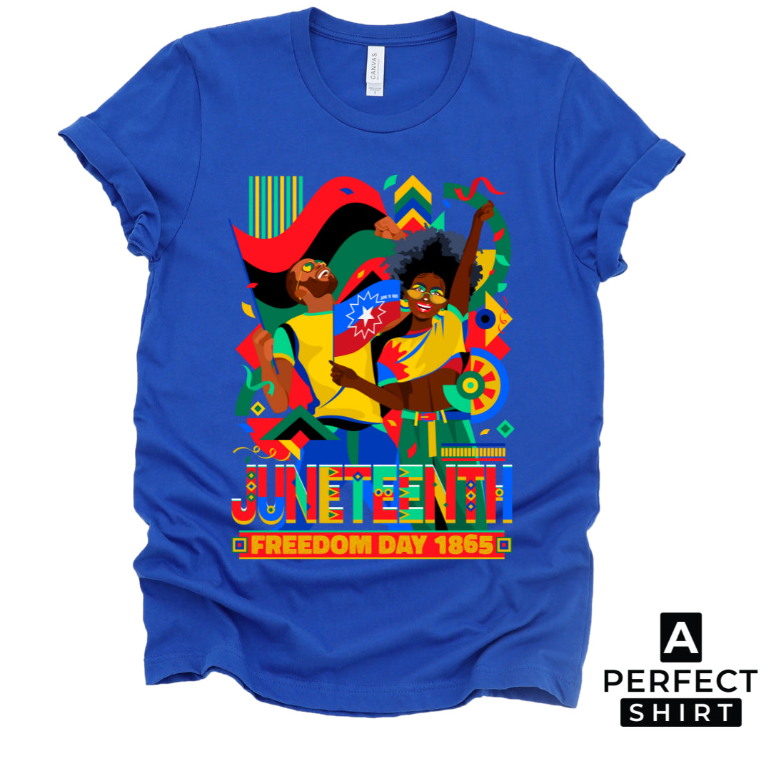 Celebrate Juneteenth, Freedom Day 1865 Graphic Unisex Shirt-clothing and culture-shop here at-A Perfect Shirt