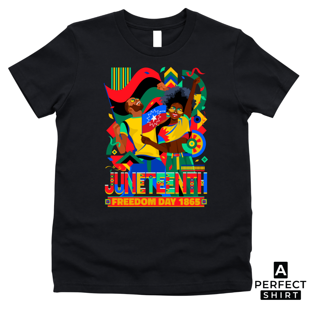 Kids Celebrate Juneteenth, Freedom Day of 1865 Graphic Shirt-clothing and culture-shop here at-A Perfect Shirt