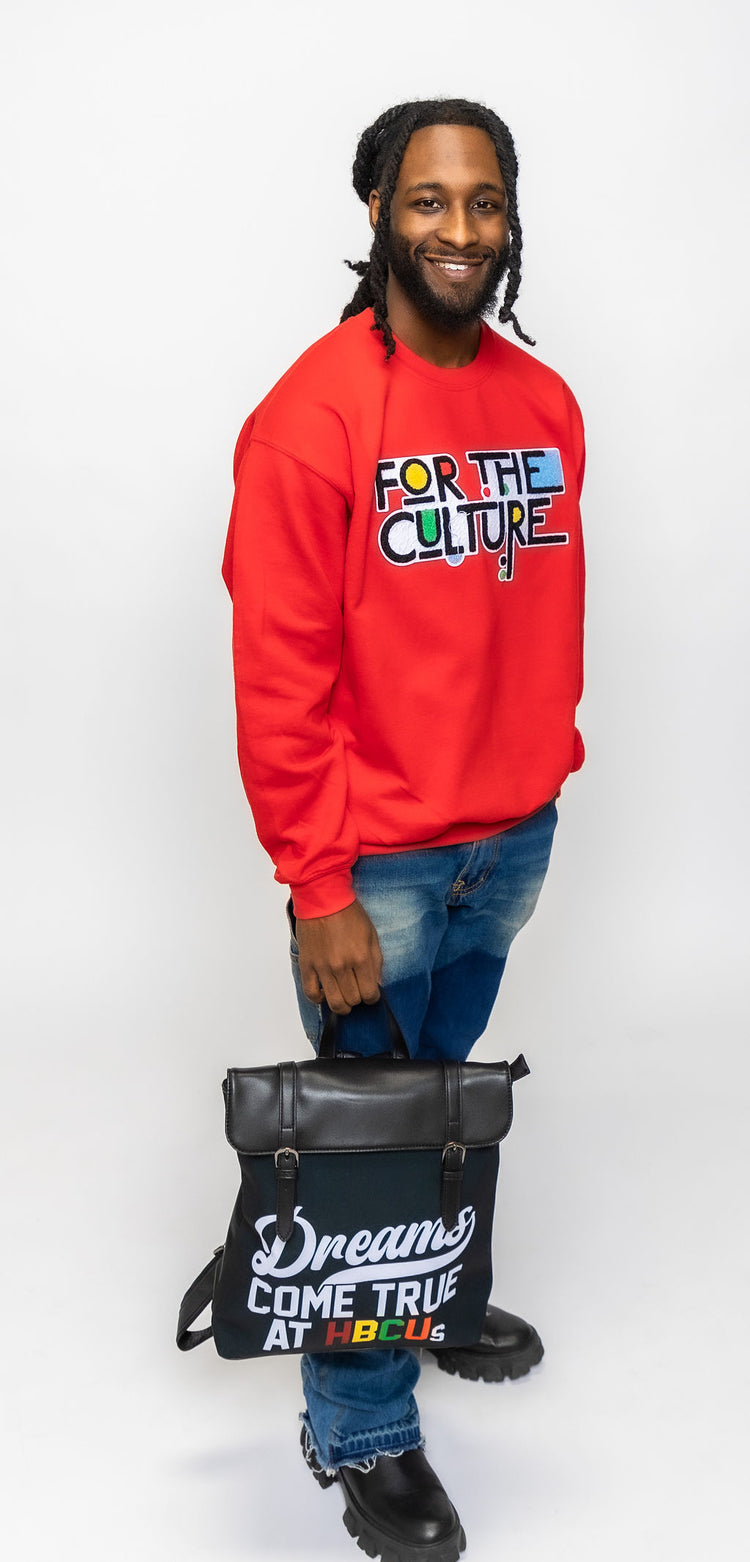 For The Culture Chenille Patch Unisex Sweatshirt-clothing and culture-shop here at-A Perfect Shirt