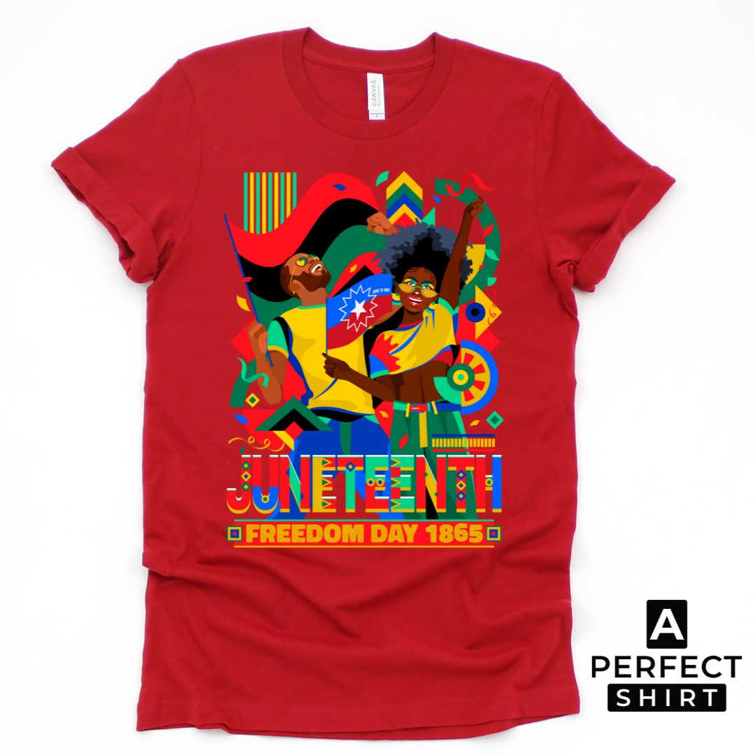 Celebrate Juneteenth, Freedom Day 1865 Graphic Unisex Shirt-clothing and culture-shop here at-A Perfect Shirt