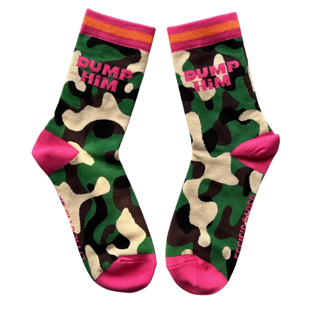 Happy Camo Socks-clothing and culture-shop here at-A Perfect Shirt