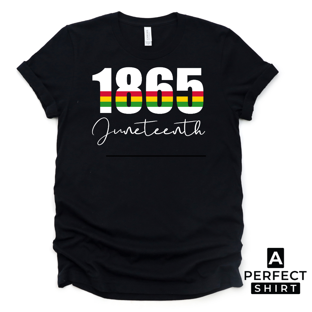 1865 Juneteenth Unisex Short Sleeve T-Shirt-clothing and culture-shop here at-A Perfect Shirt
