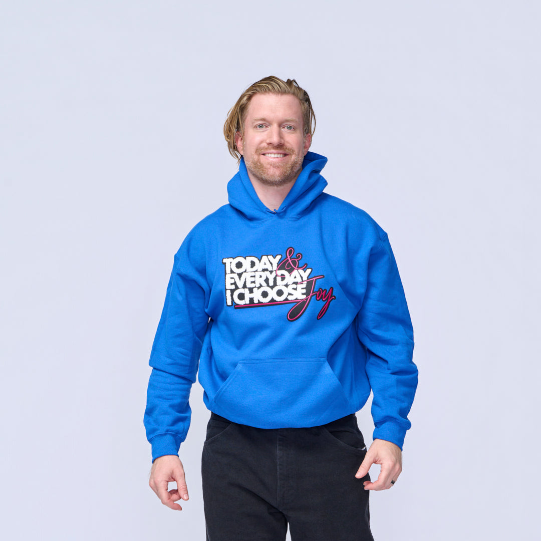 Today & Everyday I Choose Joy Hooded Sweatshirt Premium Chenille &amp; Embroidery-clothing and culture-shop here at-A Perfect Shirt