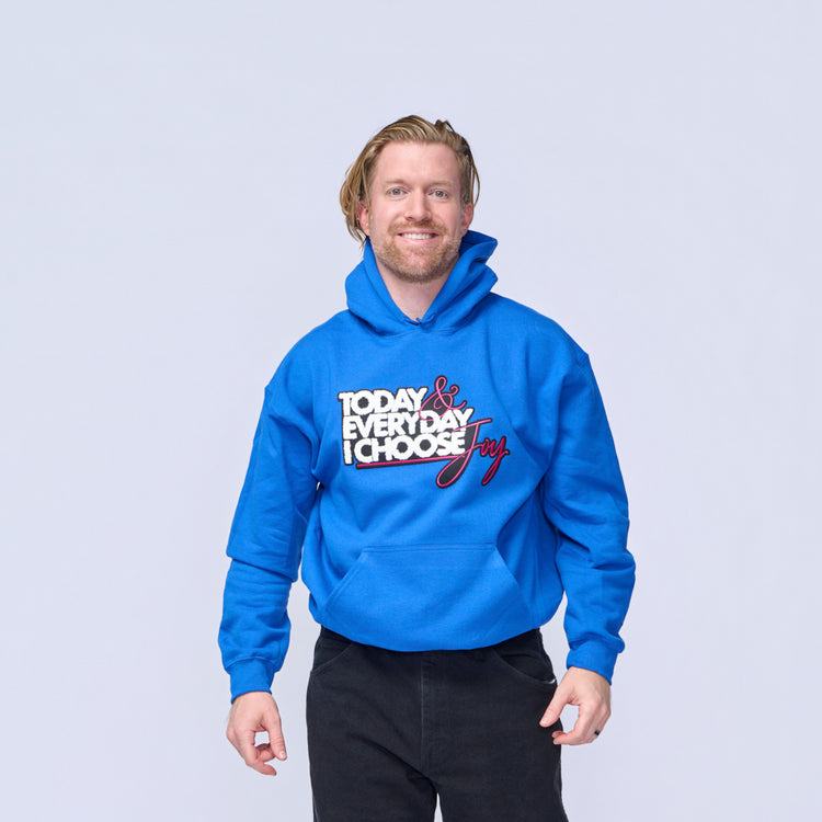 Today & Everyday I Choose Joy Hooded Sweatshirt Premium Chenille &amp; Embroidery-clothing and culture-shop here at-A Perfect Shirt