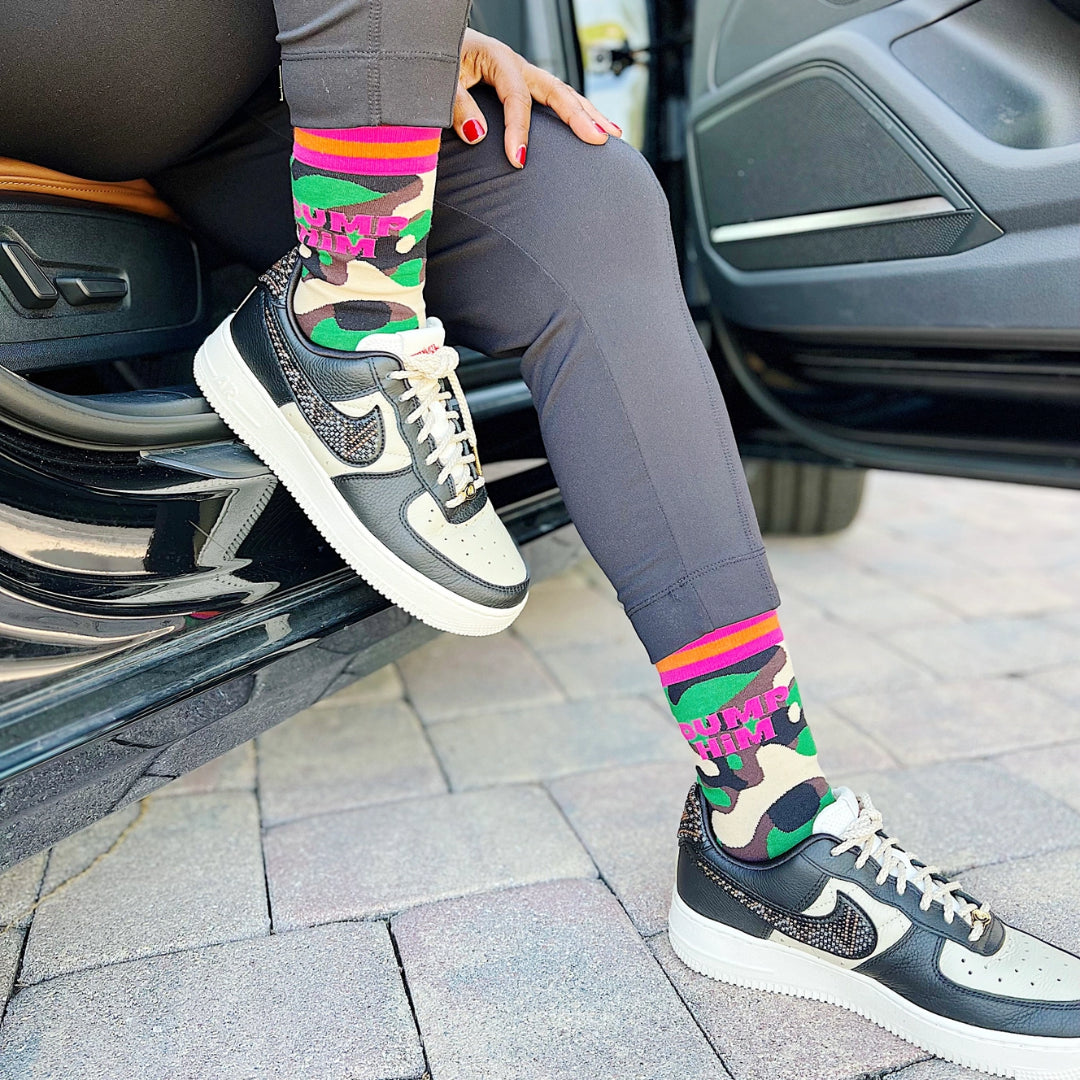 Happy Camo Socks-clothing and culture-shop here at-A Perfect Shirt