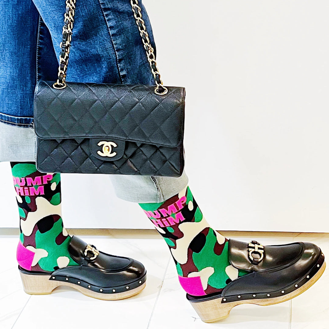 Happy Camo Socks-clothing and culture-shop here at-A Perfect Shirt