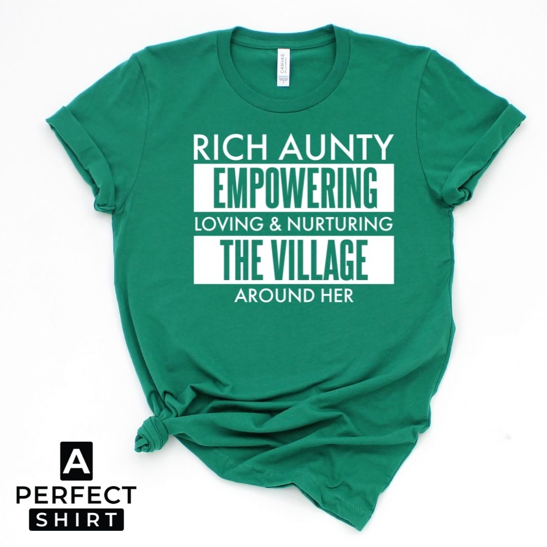 Rich Aunty Short Sleeve T-Shirt-clothing and culture-shop here at-A Perfect Shirt