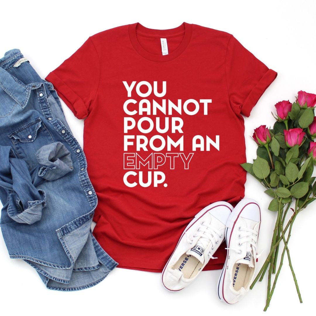 You Cannot Pour From An Empty Cup Short Sleeve T-Shirt-clothing and culture-shop here at-A Perfect Shirt