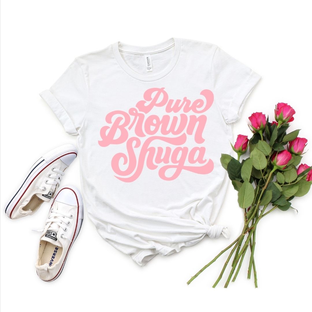 Pure Brown Shuga Unisex Short Sleeve T-Shirt-clothing and culture-shop here at-A Perfect Shirt