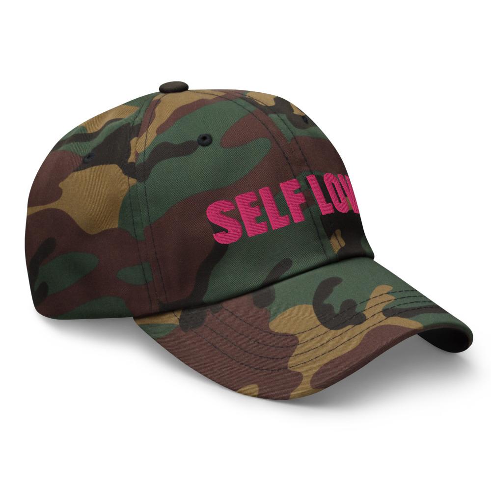 CAMO SELF LOVE 3D PUFF EMBROIDERY BASEBALL CAP-clothing and culture-shop here at-A Perfect Shirt