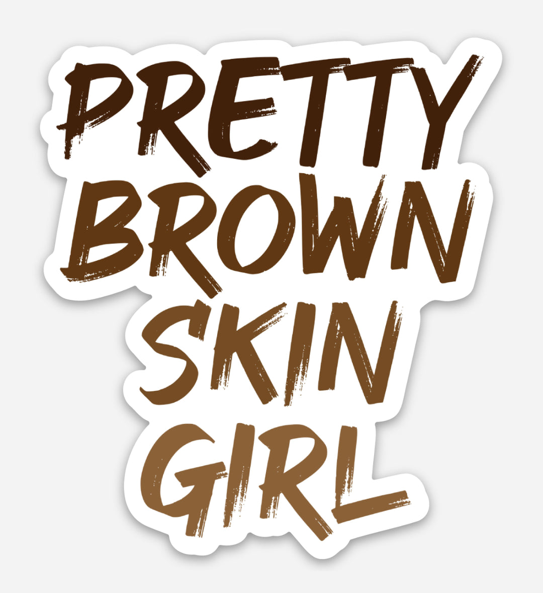 Pretty Brown Skin Girl Sticker-clothing and culture-shop here at-A Perfect Shirt