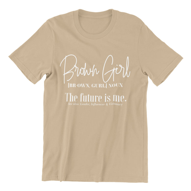 Brown Girl The Future Is Me Unisex Short Sleeve T-Shirt-clothing and culture-shop here at-A Perfect Shirt