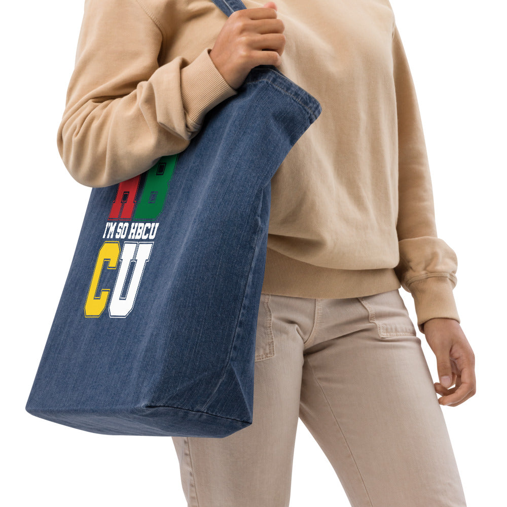 Organic denim tote bag-clothing and culture-shop here at-A Perfect Shirt