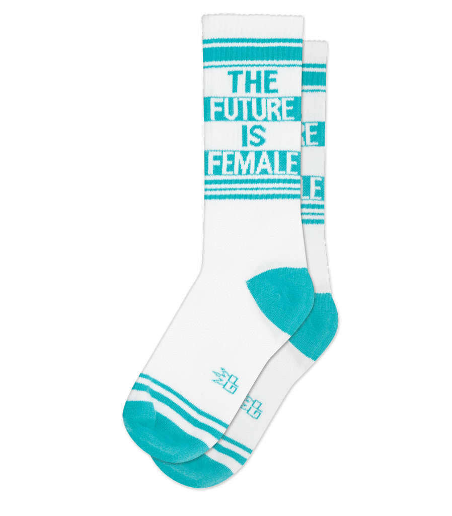The Future is Female Ribbed Gym Socks-clothing and culture-shop here at-A Perfect Shirt